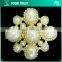 20MM Ivory Pearl 2MM Rhinestone white Pearl Gold Metal Pin Rhinestone Brooches