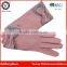 HELILAI Wool Gloves Pink Lady Wool Gloves WIth Bowknot ,Fashion Women wool gloves