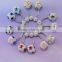 beautiful belly button rings, wholesale China factory body jewelry, charm navel rings with double gems balls