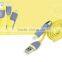 Multi-function Flat 2 in 1Micro USB+8pin USB Data Cahrger Cable for iPhone6 and Android