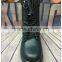 High ankle fashion genuine leather black military combat boots army safety shoes