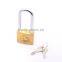 Long shackle single locking brass safety padlock