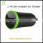 Wholesale Portable single USB With Green LED Light Ultra Compact Phone Car Charger