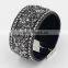 Wholesales fashion crystal bracelet custom bracelet leather bracelets