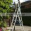3 section industry aluminium 3*7 ladder with SGS/EN131