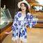 flower printing on sale high quality best selling lady beach wear kaftan                        
                                                Quality Choice