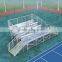 4 rows raised grandstand aluminum bleache with bench plank for outdoor use