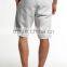 Custom light grey plain 100% cotton casual style wholesale gym shorts for men