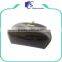 Black pu leather women shell custom cosmetic bag