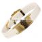 Noproblem P036G FDA tourmaline germanium bio ceramic stainless steel casual fashion energy gold silicone bracelet