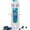 custom logo plastic fruit infuser bottles tritan water bottle joyshaker made in China