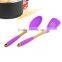 2- Piece Food Grade Beech Wood Cooking Tools With Silicone Handle Beech Wood Cooking Utensil Sets
