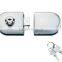 GL-02ED Gate sliding glass door clamp lock, frameless glass door stainless steel center lock clamp