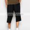 Daijun oem 2016 new design jogger plain black half pants for men