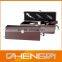 Best Sell factory custom made luxury black leather wine box with accessories (ZDS-F357)