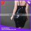 New arrival sexy PU leather women black dress plus size