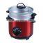 red color stainless steel straight body 10 cup rice cooker with steamer