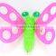 colorful butterfly singing toy sound with led light in fly, led butterfly lamp with sound