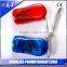 Hand press flashlight dynamo 3 led torch keychain
