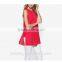 Fashion Raspberry Eyelet Tie Side Top Sleeveless Loose Women Blouse