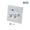 RJ45 Keystone 2-Port Angled Single Gang Faceplate with Door and Label