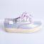 Espadrilles with lace-up style 2016ss new metallic PU