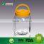 Wholesale cheap price 500ml food container with convenient handle lid plastic bottle transparent plastic jar