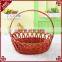 S&D eco-friendly 100% hand made poly rattan wicker gift basket with handle