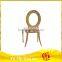 Banquet /wedding Royal Round back design stainless steel chair