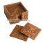 Square Rattan Coasters with Holder / rattan coasters rattan platemat