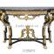 Living Room Furniture Set Classical Marble Top Console Table With Framed Mirror