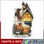 Resin Lighted Christmas Decoration House With Music