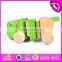 2015 Educational Cute String Wooden Dog Pull Toy,Wooden dog pull along toy for toddlers,Hot sale Wooden animal pull toy W05B099