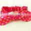 2016 Children Kids Hair Accessories Cloth Bowknot Dots Headband European Party Girls Hairband