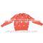 2014 Spring girl's allover jacquard bowknot and polka dot pattern pullover sweater