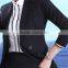 Juqian Fashion Design Stripe Black Blue Elegant Lady office uniforms for ladies