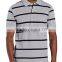 Men's Short Sleeve Striped Pique Cotton Polo Shirt