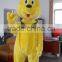 Yellow giant plush teddy bear shape design performance costumes for adults