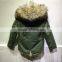 Natural Fox Fur Parka For Children Winter Wear,Baby Alpaca Fox Fur COAT,Korean Style Fur Coat