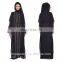 OEM fashion muslim chiffon maxi dress black women ladies long sleeve beaded muslim abaya kaftan