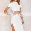Hot Sale 2015 new fashion cutout white midi ladies dress