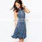 2016 New Ladies Dress Design Slim Dress Sleeveless Denim Dress