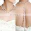Wedding Bridal Jewelry Pearl Backdrop Necklace