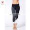 OEM manufacturer custom made sublimated color block running leggings slim fit yoga capri tights