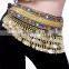 BestDance Belly Dance Costume Chain Hip Scarf Skirt Wrap Velvet double Band Gemstone