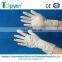 Disposable sterile latex gloves with paper package,surgical use,powder free or not