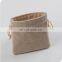 Cream color custom hot foil logo velvet bag/velve drawstring bag/velvet pouch bag