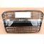 Bumper S5 Decal Bright Black Chrome Radiator Grill Grille Fit 2013-16 for Audi A5 S5