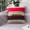 simple Striped printed cotton canvas throw pillow covers home decorative