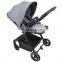 Brand Authorized Factory Aluminum Frame Easy Folding Luxury Baby Stroller For Babies